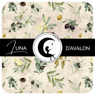 Branches d'Olivier - Coton Spandex 240 gsm - Coupon