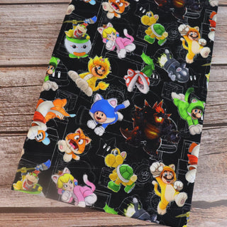 Mario Sketch - Characters Toss - Coton Spandex 240 gsm - Coupon