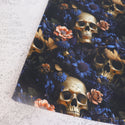 Blue Flowers Skulls