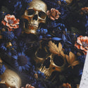 Blue Flowers Skulls