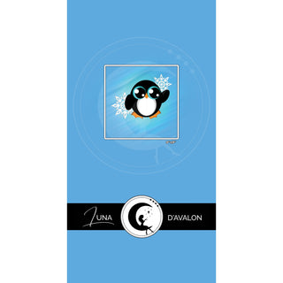 Panneau Hoodie - Bébé Pingouin - Curieux - Coton Spandex 240 gsm