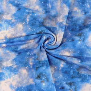 Motif Galaxie - Bleue - Coton Spandex 240 gsm - Coupon