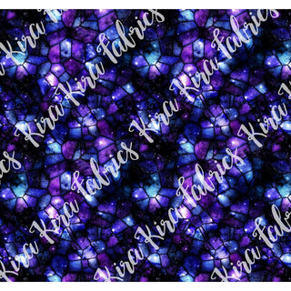 Keys to the Heart - Purple Stained Glass - Coton Spandex 240 gsm