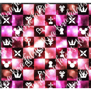 Keys to the Heart - Pink Checkers