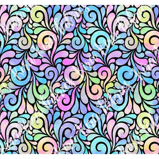 Hug Time - Rainbow Swirls Black