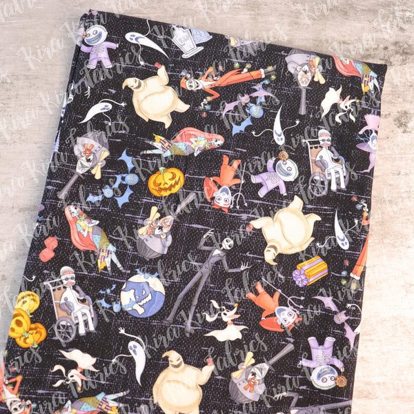 Spooky Xmas - Burlap Toss Monochrome