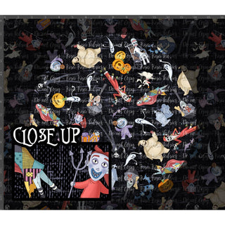 Spooky Xmas - Burlap Toss Monochrome