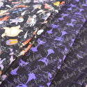 Spooky Xmas - Cats Purple - Coton Spandex 240 gsm - Coupon