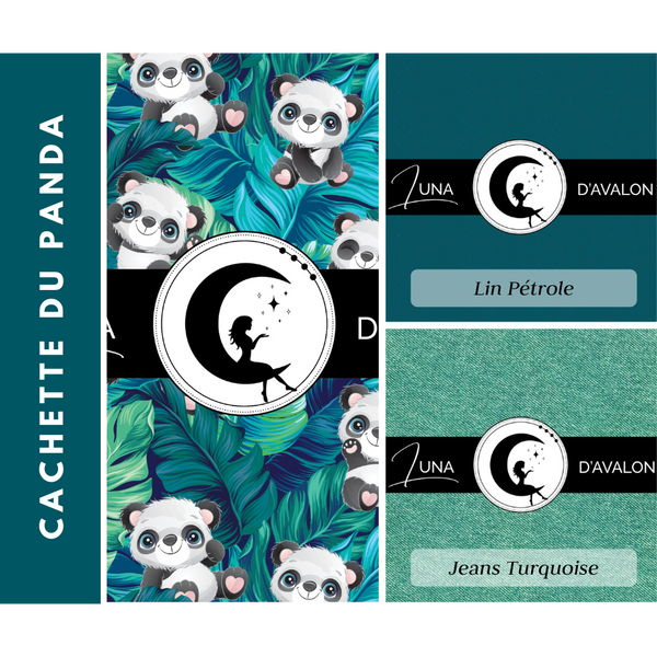 Panneau Hoodie - Cachette du Panda - French Terry de Coton